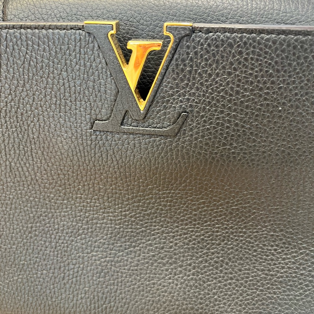 💯Authentic Louis Vuitton Capucines GM black Noir Tote Bag - Picture 6 of 14